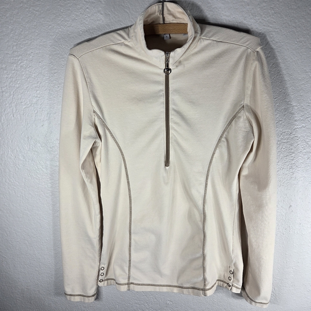 Goode Rider Equestrian 1/4 Zip Pullover Long Sleeve Shirt High Neck Size S